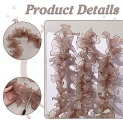 5 ярд плиссированной органзы с кружевной лентой&nbsp;OCOR-PH0004-67A