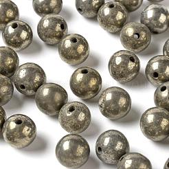Perline rotonde in pirite naturale da 100 pz 8 mm&nbsp;DIY-LS0002-55