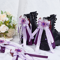 Accessoires décoratifs en alliage et ruban breloques pour chaussures&nbsp;DIY-CY0002-96B