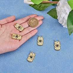 5шт латунные подвески с микропаве и кубическим цирконием ZIRC-SZ0004-47