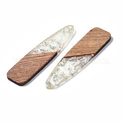 Grands pendentifs en résine et bois de noyer&nbsp;RESI-S358-98G