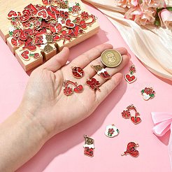 45 шт. 9 стиля подвески из сплава и эмали на тему Дня святого Валентина&nbsp;FIND-CJ0003-80