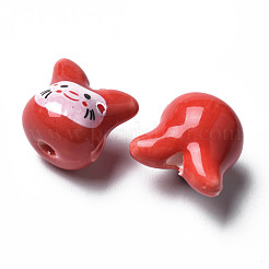 Фарфоровые бусины ручной работы PORC-T007-04J