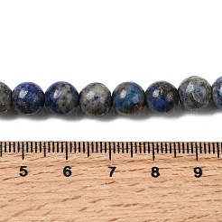 Нитки бусины из натурального ляписа-лазури&nbsp;G-J396-8mm