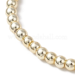 Braccialetti elastici con perline di ematite sintetica non magnetica elettroplaccata per le donne&nbsp;BJEW-JB11504-04