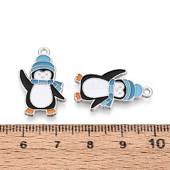 Подвески в виде пингвинов из эмалированного сплава с покрытием для стеллажей&nbsp;ENAM-T024-66A-P