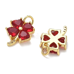Micro pavé di zirconi in ottone con pendenti in vetro&nbsp;CU-CBA6E4E-11G