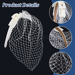 Марлевая сетка вуаль ткань бант резинки для волос&nbsp;AJEW-WH20018-96