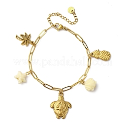 Браслеты с подвесками из нержавеющей стали 304&nbsp;BJEW-L708-06G