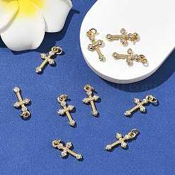 Ciondoli Shegrace in ottone con micro pavé di zirconi cubici trasparenti&nbsp;XGRQ2O081-451G