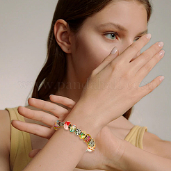 120 шт. 6 стиля рождественской тематики смоляные европейские бусины-рондель RPDL-SP0001-04