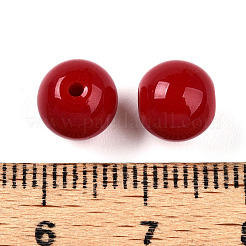 Perles de verre opaques de couleur unie&nbsp;LS-GLAA-N007-8mm-A03