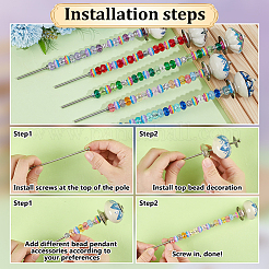 Kit de piquets de jardin en perles à faire soi-même&nbsp;DIY-OC0015-23
