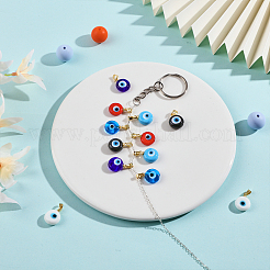 12 шт. 6-х цветные подвески ручной работы в стиле лэмпворк от сглаза LAMP-CA0001-12