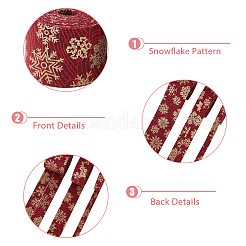 6м 3 стиля рождественские двухсторонние полиэстеровые ленты с принтом OCOR-FH0001-26A