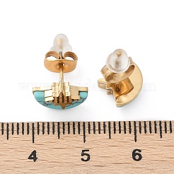 Orecchini a bottone in acciaio inossidabile 304&nbsp;EJEW-Z089-37A-G