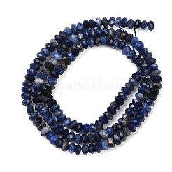 Природный содалит бисер нитей&nbsp;G-B175-A10-2x4mm