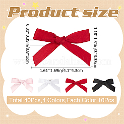 Заколки для волос из полиэстера с бантом из кожи аллигатора AJEW-CP0008-35B