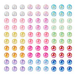 300шт 15 цвета прозрачные акриловые бусины MACR-TA0001-29