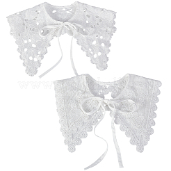 2 шт. 2-х стилевых полиэстеровых кружевных воротников AJEW-GA0008-50