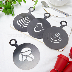 430 форм для кофе латте арт из нержавеющей стали AJEW-WH0038-40B