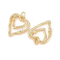 Pendentifs en laiton zircon cubique transparent&nbsp;KK-G544-05G-03
