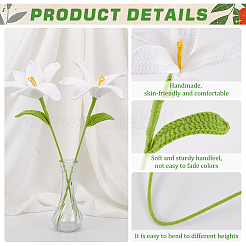 Искусственный цветок из хлопка ручной работы крючком&nbsp;LS-AJEW-WH0009-75C