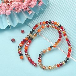 Стеклянные бусины с гальваническим покрытием &nbsp;EGLA-YW0002-D06