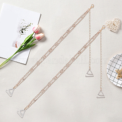 Нескользящие бретельки бюстгальтера со стразами из сплава&nbsp;AJEW-WH20054-199B