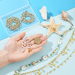 6 шт. 6 стиля в стиле океана из синтетической бирюзы&nbsp;HJEW-SC0002-35