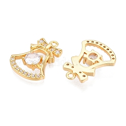 Рождественская тематика латунные подвески с прозрачным кубическим цирконием KK-T073-02G