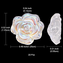 Прозрачные стеклянные бусины&nbsp;EGLA-YW0001-63