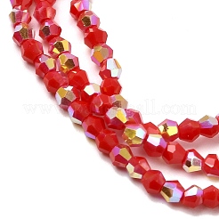 Нити из непрозрачных стеклянных бусин с цветным покрытием AB&nbsp;GLAA-G127-02M