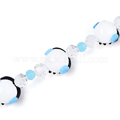 Рождественские бусины ручной работы в технике лэмпворк с неровностями LAMP-N028-14