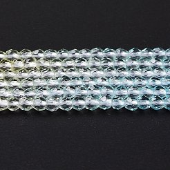 Прозрачный градиент цвета стеклянные бусины пряди GLAA-G101-2mm-16