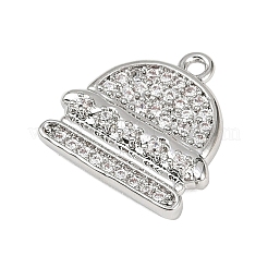 Латунные микропаве прозрачные подвески с фианитом&nbsp;KK-L238-16P