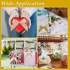 60 шт. 6-цветные самоклеящиеся полиэстеровые банты для упаковки подарочных коробок&nbsp;DIY-ME0002-55
