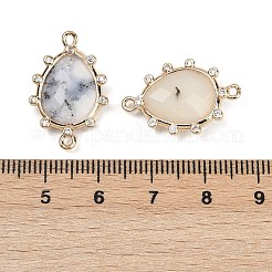 Натуральный белый африканский опал ограненные соединительные подвески&nbsp;G-K347-07G-04