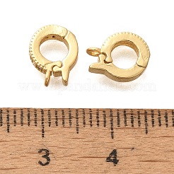 Реечное покрытие латунь микро паве прозрачный кубический цирконий складные застежки&nbsp;X-KK-H508-02G