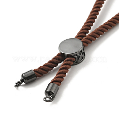 Bracelets coulissants en corde milan torsadée à moitié finis&nbsp;FIND-G032-01B-18