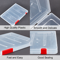 3 шт. 3-цветная переносная прозрачная пластиковая коробка для файлов формата А4 CON-PH0002-28B
