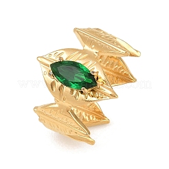 Нержавеющая сталь 304 со стеклянной манжетой и открытыми кольцами&nbsp;RJEW-Z132-01G