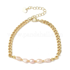 Браслеты из натурального жемчуга и бисера BJEW-A038-02G