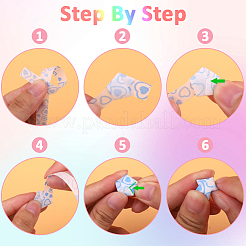 630 шт. 3-х цветная светящаяся бумага для оригами в виде счастливой звезды&nbsp;DIY-SC0027-37