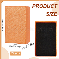 Картонная шкатулка для хранения ювелирных изделий с ромбовидным принтом CON-WH0084-79