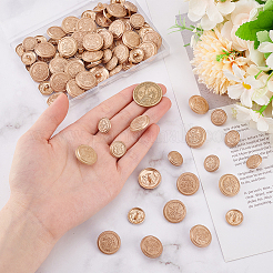 80 шт. 2 стильных 1-дырочных литые пуговицы BUTT-OC0001-20