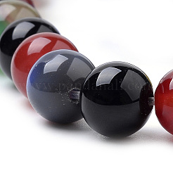 Натуральные разноцветные агатовые бусины&nbsp;G-S259-28-8mm