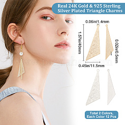 24шт 2 цвета латунные подвески KK-BBC0005-13