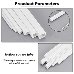 6 tubo cavo quadrato in plastica ABS e barre solide&nbsp;DIY-OC0011-71