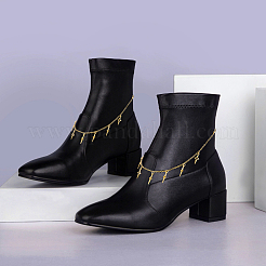 4 шт. 2 цвета латунные плоские овальные кабельные цепи цепи для ремней для ботинок HJEW-HS00061